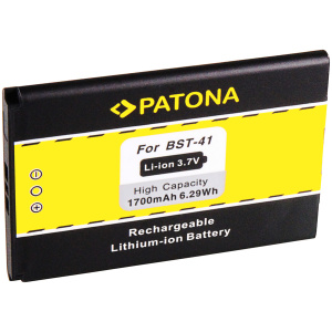 <b>Opis:</b><br><ul><li>Nadomestna baterija je izdelana po zasnovi in tehnologiji nemškega proizvajalca Patona, kar zagotavlja odlično kvaliteto<br></li><li>Najsodobnejša tehnologija omogoča veliko ciklov polnjenja in praznjenja<br></li><li>Li-Ion celice so prijazne okolju, obenem pa zagotavljajo delovanje brez spominskega učinka<br></li><li>Termično stikalo ščiti baterijske celice pred pregrevanjem, prenapolnitvijo in kratkim stikom<br></li><li>Visoka kapaciteta baterije, podaljšan čas delovanja pri mirovanju naprave, zelo počasno samopraznjenje<br></li><li>100% kompatibilnost z originalno baterijo</li><li>Baterijo polnimo z originalnim ali nadomestnim polnilcem</li><li>Certifikati CE in ROHS</li></ul><br><br><p><b>Originalne oznake:</b><br></p><ul><li>BST-41</li><li>EP700<br></li></ul><br><p><b>Primerno za:</b></p><ul><li>Sony Xperia Neo L, MT25, MT25a, MT25i, Xperia Play, Xperia TM X2, Xperia X1, Xperia X1i, Xperia X10, Xperia X10a, Xperia X10i, Xperia X1a, Xperia X1c, Xperia X1i, Xperia X2, Xperia X2a, Xperia X2i, Xperia X3</li></ul><br><b>Lastnosti:</b><ul><li>Proizvajalec: Patona</li><li>Vrsta: Li-Ion</li><li>Napetost: 3,7 V</li><li>Kapaciteta: 1.700 mAh (6,29 Wh)</li></ul><br>