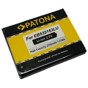 <b>Opis:</b><br><ul><li>Nadomestna baterija je izdelana po zasnovi in tehnologiji nemškega proizvajalca Patona, kar zagotavlja odlično kvaliteto<br></li><li>Najsodobnejša tehnologija omogoča veliko ciklov polnjenja in praznjenja<br></li><li>Li-Ion celice so prijazne okolju, obenem pa zagotavljajo delovanje brez spominskega učinka<br></li><li>Termično stikalo ščiti baterijske celice pred pregrevanjem, prenapolnitvijo in kratkim stikom<br></li><li>Visoka kapaciteta baterije, podaljšan čas delovanja pri mirovanju naprave, zelo počasno samopraznjenje<br></li><li>100% kompatibilnost z originalno baterijo</li><li>Baterijo polnimo z originalnim ali nadomestnim polnilcem</li><li>Certifikati CE in ROHS</li></ul><br><br><p><b>Originalne oznake:</b></p><ul><li>EB-535163LU</li><li>EB-535163LA<br></li><li>EB535163LU</li><li>EB535163LA<br></li></ul><br><br><p><b>Primerno za:</b></p><p>Samsung:</p><ul><li>Galaxy Grand Neo, i9060, Galaxy Grand, i9080, Galaxy Grand DuoS, i9082</li></ul><br><b>Lastnosti:</b><ul><li>Proizvajalec: Patona</li><li>Vrsta: Li-Ion</li><li>Napetost: 3,7 V</li><li>Kapaciteta: 2.100 mAh (7,8 Wh)</li></ul><br>