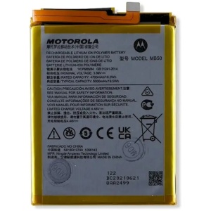 <b>Opis:</b><br><ul><li><b>Originalna baterija proizvajalca Motorola</b><br></li><li>Najsodobnejša tehnologija omogoča veliko ciklov polnjenja in praznjenja<br></li><li>Li-Polymer celice so prijazne okolju, obenem pa zagotavljajo delovanje brez spominskega učinka<br></li><li>Termično stikalo ščiti baterijske celice pred pregrevanjem, prenapolnitvijo in kratkim stikom<br></li><li>Visoka kapaciteta baterije, podaljšan čas delovanja pri mirovanju naprave, zelo počasno samopraznjenje<br></li><li>Baterijo polnimo z originalnim ali nadomestnim polnilcem<br></li><li>Certifikati CE in ROHS</li></ul><br><br><p><b>Originalne oznake:</b></p><ul><li>MD50</li><li>SB18D00294</li></ul><br><br><p><b>Primerno za:</b></p><p>Motorola:</p><ul><li>Moto G Stylus 5G 2021, Moto G Stylus XT2131, Moto G Stylus XT2131-1, Moto G Stylus XT2131-3, Moto G Stylus XT2131-4, Moto G Stylus XT2131DL</li></ul><br><b>Lastnosti:</b><ul><li>Proizvajalec: Motorola</li><li>Vrsta: Li-Polymer</li><li>Napetost: 3,89 V</li><li>Kapaciteta: 5.000 mAh (19,4 Wh)</li></ul><br>