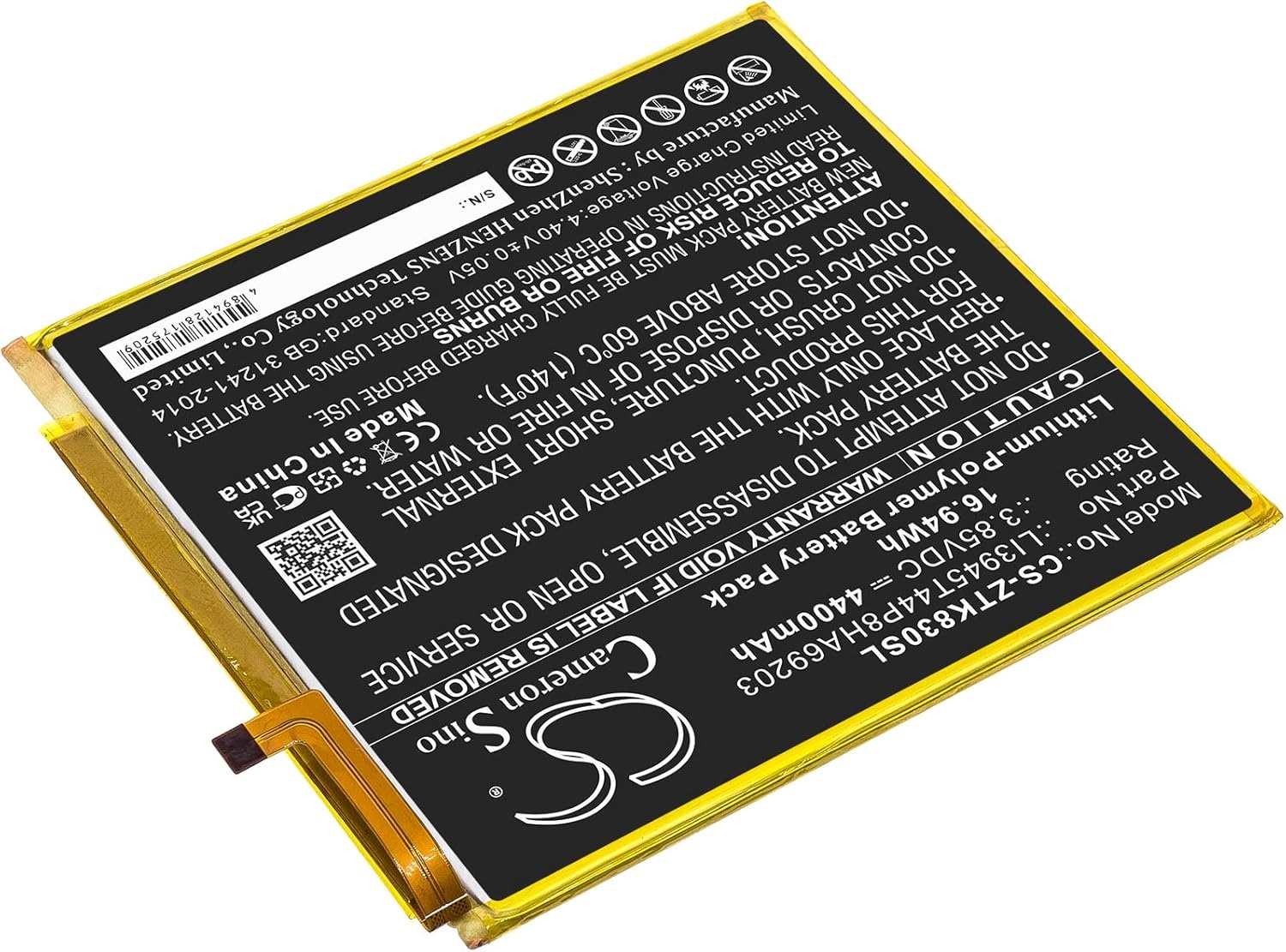 Baterija za ZTE Grand X View 2 / K83 / Zpad 8, 4400 mAh - slika 3