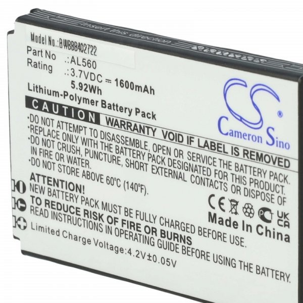 Baterija za Beafon AL560, 1600 mAh - slika 3