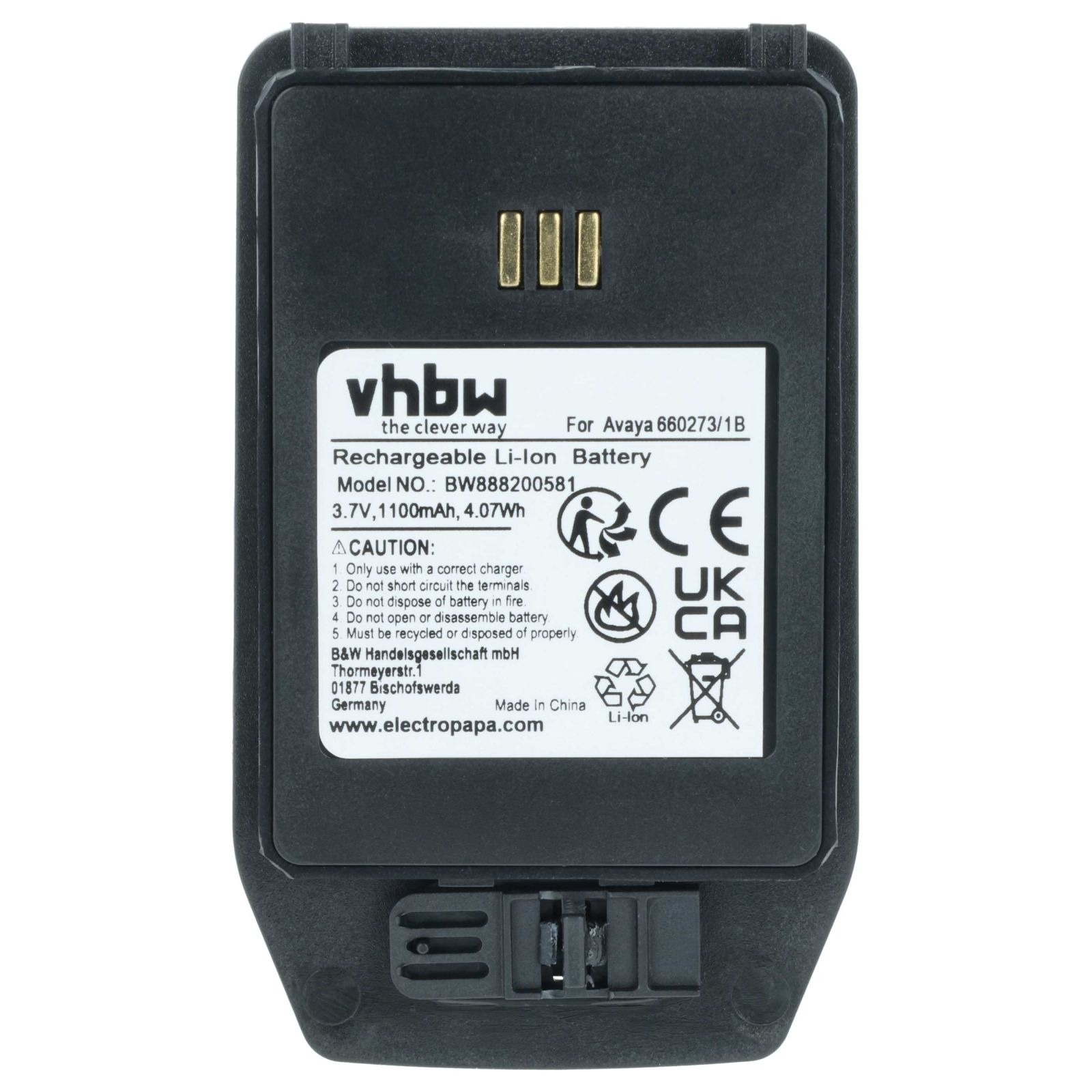 Baterija za Ascom D81 / DH5 / Avaya 3740 DECT, 1100 mAh - slika 4