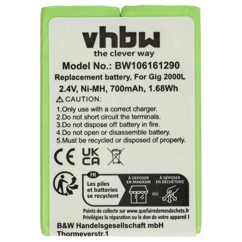 Baterija za Siemens Gigaset Micro 2000 / 2011 / 2060, 700 mAh - slika 4