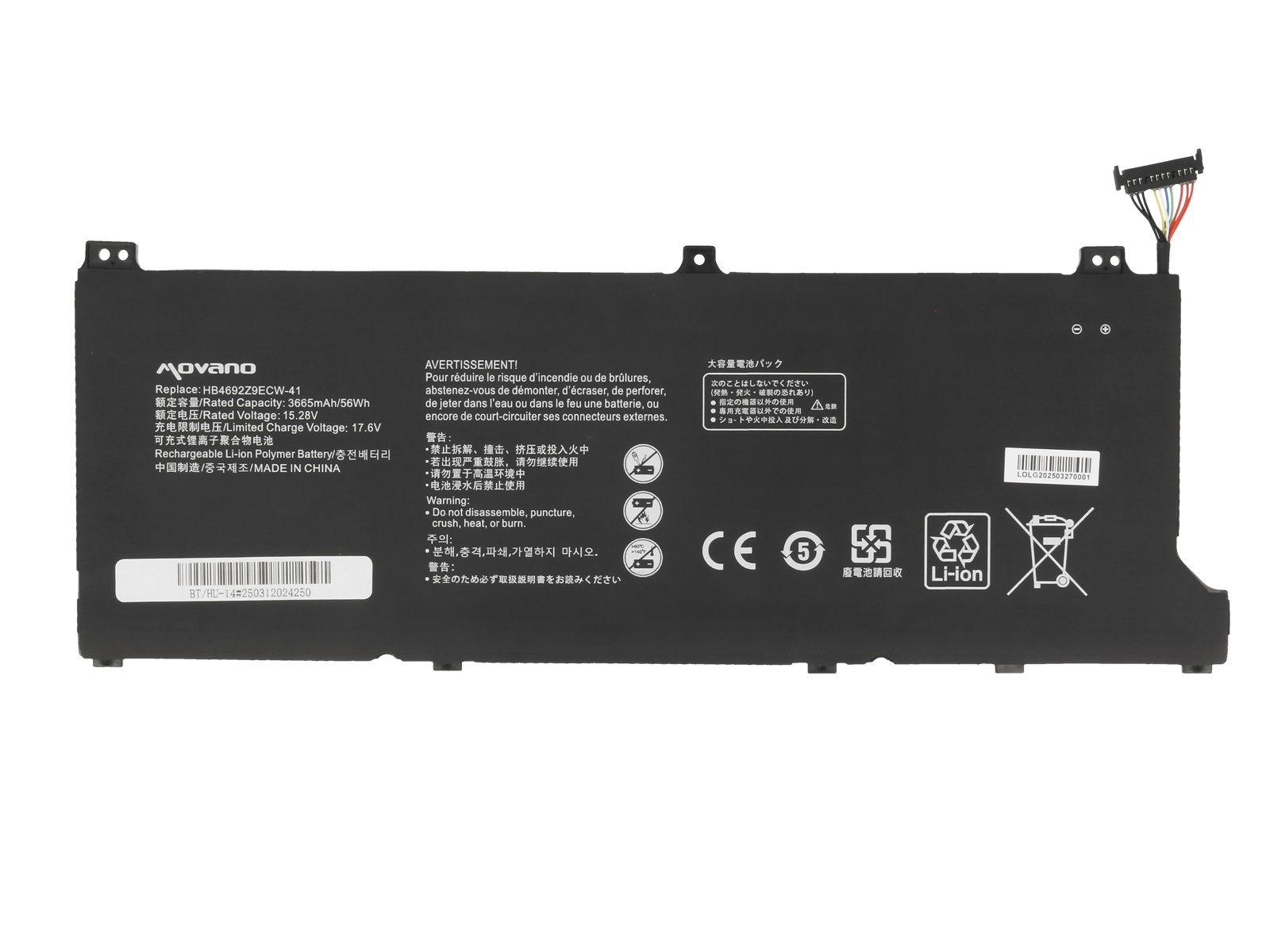 Baterija za Huawei MateBook D 14, 3665 mAh - slika 5