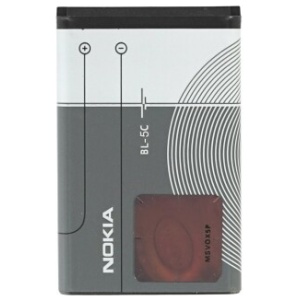 <br><b>Opis:</b><br><ul><li><b>Originalna baterija proizvajalca Nokia</b><br></li><li>Najsodobnejša tehnologija omogoča veliko ciklov polnjenja in praznjenja<br></li><li>Li-Ion celice so prijazne okolju, obenem pa zagotavljajo delovanje brez spominskega učinka<br></li><li>Termično stikalo ščiti baterijske celice pred pregrevanjem, prenapolnitvijo in kratkim stikom<br></li><li>Visoka kapaciteta baterije, podaljšan čas delovanja pri mirovanju naprave, zelo počasno samopraznjenje<br></li><li>Baterijo polnimo z originalnim ali nadomestnim polnilcem<br></li><li>Certifikati CE in ROHS</li></ul><br><br><p><b>Originalne oznake:</b></p><ul><li>BL-5C</li><li>BL-5CA</li><li>BL-5CB</li><li>0670397417535</li><li>0106G20624418</li><li>RTX 60020436</li><li>PX1728E-1BRS</li><li>1ICP06/35/54</li><li>996510033692</li><li>996510050728</li><li>AK54</li><li>9133-5C</li><li>BP-MPB16</li><li>CP10</li><li>DR6.2009</li><li>EZ388+</li><li>V2</li><li>Z-IN100</li><li>BK053465</li><li>NX11BT3002654</li><li>PX-3315-675</li><li>818044179</li><li>BP-75LI</li><li>HARE</li><li>Li3710t42p3h553457</li><li>1ICP5/3450 1S1P</li><li>MP-S-A</li></ul><br><br><p><b>Primerno za:</b></p><ul></ul><br>Nokia:<br><ul><li>109, 100, 110, 112, 113, 1100, 1101, 1110, 1110i, 1112, 1200, 1208, 1209, 150, 150 DS, 1600, 1616, 1650, 1680 Classic, 1800, 207, 208, 220, 220 Dual SIM, 2310, 2323 Classic, 2330 Classic, 2600, 2610, 2626, 2700 Classic, 2710 Navigator, 2730 Classic, 3100, 3109 Classic, 3110 Classic, 3110 Evolve, 3120, 3310 (2000), 3555, 3650, 3660, 5130 Xpress Music, 6030, 6085, 6086, 6230, 6230i, 6267, 6270, 6555, 6600, 6630, 6670, 6680, 6681, 6820, 6822, 7600, 7610, Asha 202, Asha 203, Asha 205, Asha 205 DualSIM, Asha 230 Dual SIM, C1-00, C1-01, C2-00, C2-01, C2-02, C2-03, C2-06, E50, E60, N-Gage, N70, N71, N72, N91, N91 8GB, X2-01<br></li></ul><br>Toshiba:<br><ul><li>Camileo P20</li></ul><br><p>AEG:</p><ul><li>Fono 3<br></li></ul><br><p>Anycool:</p><ul><li>W2<br></li></ul><br><p>Audioline:</p><ul><li>Amplicom Powertel M4000, Amplicom PowerTel M5000, Amplicom PowerTel M5100, Amplicom Powertel M6000<br></li></ul><br><p>Auro:</p><ul><li>Comfort 1010, Comfort 1020, Comfort 1060, Comfort 10xx, S201<br></li></ul><br><p>Bea Fon:</p><ul><li>S20<br></li></ul><br><p>Belkin:</p><ul><li>Tizi Mobile DVB-T Tuner<br></li></ul><br><p>DeTeWe:</p><ul><li>Vision 4000</li></ul><br><p>Emporia:</p><ul><li>Telme C120, Telme C121<br></li></ul><br><p>Geemarc:</p><ul><li>CL8200, CL8300, CL8400<br></li></ul><br><p>Hagenuk:</p><ul><li>E60, E70, E92, Fono 3, Fono C250, Fono C800, Fono C900, Fono DS300, Fono E92, Fono E100, Fono E110<br></li></ul><br><p>ITT:</p><ul><li>Easymax<br></li></ul><br><p>Kazam:</p><ul><li>Life B4, Life C5<br></li></ul><br><p>MaxCom:</p><ul><li>MM35D, MM36D, MM142, MM143, MM428, MM460, MM560<br></li></ul><br><p>myPhone:</p><ul><li>1010, 1010 Chiaro, 1030, 1030 Halo, 1045 Simply, 1055 Retto, 1060 Grand, 1070, 1070 Chiaro, 1082 Elegant+, 1150, 1170 Easy,&nbsp;&nbsp;1180 Tutti, 3350, 3370, 3370 Sweet, 3380 Midnight, 5300, 5300 Forte, 6650, 6651, 6651 Young, 7720 Pop, 8815, 8815 TV, 8815TV, 8815TV Foxy</li></ul><br><p>OK:</p><ul><li>OMP 100<br></li></ul><br><p>Olympia:</p><ul><li>Caro Rot, Chic, Chic II, Chic2122ROT, Vox<br></li></ul><br><p>Philips:</p><ul><li>Avent SCD600, Avent SCD600/10, Avent SCD610<br></li></ul><br><p>Simvalley:</p><ul><li>Easy-5, SX330, SX-330, SX330 Dual Sim<br></li></ul><br><p>Swissvoice:</p><ul><li>BBM320, MP03, MP22, MP33<br></li></ul><br><p>Tiptel:</p><ul><li>6010, 6011, 6020, 6021, 6050, 6060, Ergophone 6010, Ergophone 6011, Ergophone 6020, Ergophone 6021, Ergophone 6050, Ergophone 6060<br></li></ul><br><p>Topcom:</p><ul><li>Babyviewer 4500<br></li></ul><br><p>Aiptek:</p><ul><li>mini PocketDV 8900, mini PocketDV M1, PocketDV C600 pro, PocketDV T290, Bluewalker mini Media Center, VideoSharier VS1</li></ul><br><p>Contour:</p><ul><li>Contour+2, Contour+, ContourGPS, ContourHD, VholdR, ContourHD, ContourHD 1080p, ContourHD 1200, ContourHD 1300, ContourHD 2035, ContourHD 720P</li></ul><br>ZTE:<br><ul><li>S202, S728, S738</li></ul><br>Caterpillar:<br><ul><li>CAT B30</li></ul><br><br><br><b>Lastnosti:</b><ul><li>Proizvajalec: Nokia</li><li>Vrsta: Li-Ion</li><li>Napetost: 3,7 V</li><li>Kapaciteta: 1.020 mAh (3,8 Wh)</li></ul><br>
