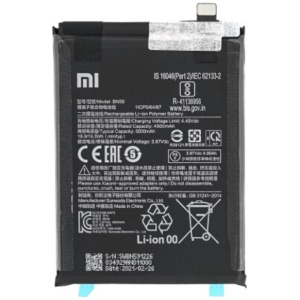 <br><b>Opis:</b><br><ul><li><b>Originalna baterija proizvajalca Xiaomi</b><br></li><li>Najsodobnejša tehnologija omogoča veliko ciklov polnjenja in praznjenja<br></li><li>Li-Ion celice so prijazne okolju, obenem pa zagotavljajo delovanje brez spominskega učinka<br></li><li>Termično stikalo ščiti baterijske celice pred pregrevanjem, prenapolnitvijo in kratkim stikom<br></li><li>Visoka kapaciteta baterije, podaljšan čas delovanja pri mirovanju naprave, zelo počasno samopraznjenje</li><li>Baterijo polnimo z originalnim ali nadomestnim polnilcem</li><li>Certifikati CE in ROHS</li></ul><br><br><p><b>Originalne oznake:</b><br></p><ul><li>BN5A</li></ul><br><p><b>Primerno za:</b></p>Xiaomi:<ul><li>Redmi Note 10 5G,&nbsp;Poco M3 Pro, M2103K19G</li></ul><br><b>Lastnosti:</b><ul><li>Proizvajalec: Xiaomi</li><li>Vrsta: Li-Polymer</li><li>Napetost: 3,85 V</li><li>Kapaciteta: 4.900 mAh (18,87 Wh)</li></ul><br>