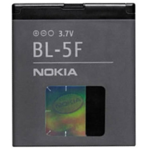 <b>Opis:</b><br><ul><li><b>Originalna baterija proizvajalca Nokia</b><br></li><li>Najsodobnejša tehnologija omogoča veliko ciklov polnjenja in praznjenja<br></li><li>Li-Ion celice so prijazne okolju, obenem pa zagotavljajo delovanje brez spominskega učinka<br></li><li>Termično stikalo ščiti baterijske celice pred pregrevanjem, prenapolnitvijo in kratkim stikom<br></li><li>Visoka kapaciteta baterije, podaljšan čas delovanja pri mirovanju naprave, zelo počasno samopraznjenje</li><li>Baterijo polnimo z originalnim ali nadomestnim polnilcem</li><li>Certifikati CE in ROHS</li></ul><br><br><p><b>Originalne oznake:</b></p><ul><li>BL-5F<br></li></ul><br><p><b>Primerno za:</b></p><ul></ul><br>Nokia<br><ul><li>6210 Navigator, 6210S, 6710 Navigator, 6290, E65, N93i, N95, N96, X5-00</li></ul><br>Emporia:<br><ul><li>Telme C145</li></ul><br>Beafon:<br><ul><li>S30, S31, S31 EU001B, Classic Line C250, Classic Line C260<br></li></ul><br><b>Lastnosti:</b><ul><li>Proizvajalec: Nokia</li><li>Vrsta: Li-Ion</li><li>Napetost: 3,7 V</li><li>Kapaciteta: 950 mAh (3,51 Wh)</li></ul><br>