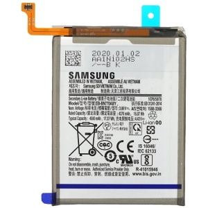 <b>Opis:</b><br><ul><li><b>Originalna baterija proizvajalca Samsung</b><br></li><li>Najsodobnejša tehnologija omogoča veliko ciklov polnjenja in praznjenja<br></li><li>Li-Polymer celice so prijazne okolju, obenem pa zagotavljajo delovanje brez spominskega učinka<br></li><li>Termično stikalo ščiti baterijske celice pred pregrevanjem, prenapolnitvijo in kratkim stikom<br></li><li>Visoka kapaciteta baterije, podaljšan čas delovanja pri mirovanju naprave, zelo počasno samopraznjenje<br></li><li>100% kompatibilnost z originalno baterijo</li><li>Baterijo polnimo z originalnim ali nadomestnim polnilcem</li><li>Certifikati CE in ROHS</li></ul><br><br><p><b>Originalne oznake:</b></p><ul><li>EB-BN770ABY</li><li>GH82-22054A</li></ul><br><p><b>Primerno za:</b></p><ul></ul><br>Samsung:<br><ul><li>Galaxy Note 10 Lite, SM-N770F, SM-N770F/DS, SM-N770F/DSM<br></li></ul><br><b>Lastnosti:</b><ul><li>Proizvajalec: Samsung</li><li>Vrsta: Li-Polymer</li><li>Napetost: 3,86 V</li><li>Kapaciteta: 4.500 mAh (17,37 Wh)</li></ul><br>