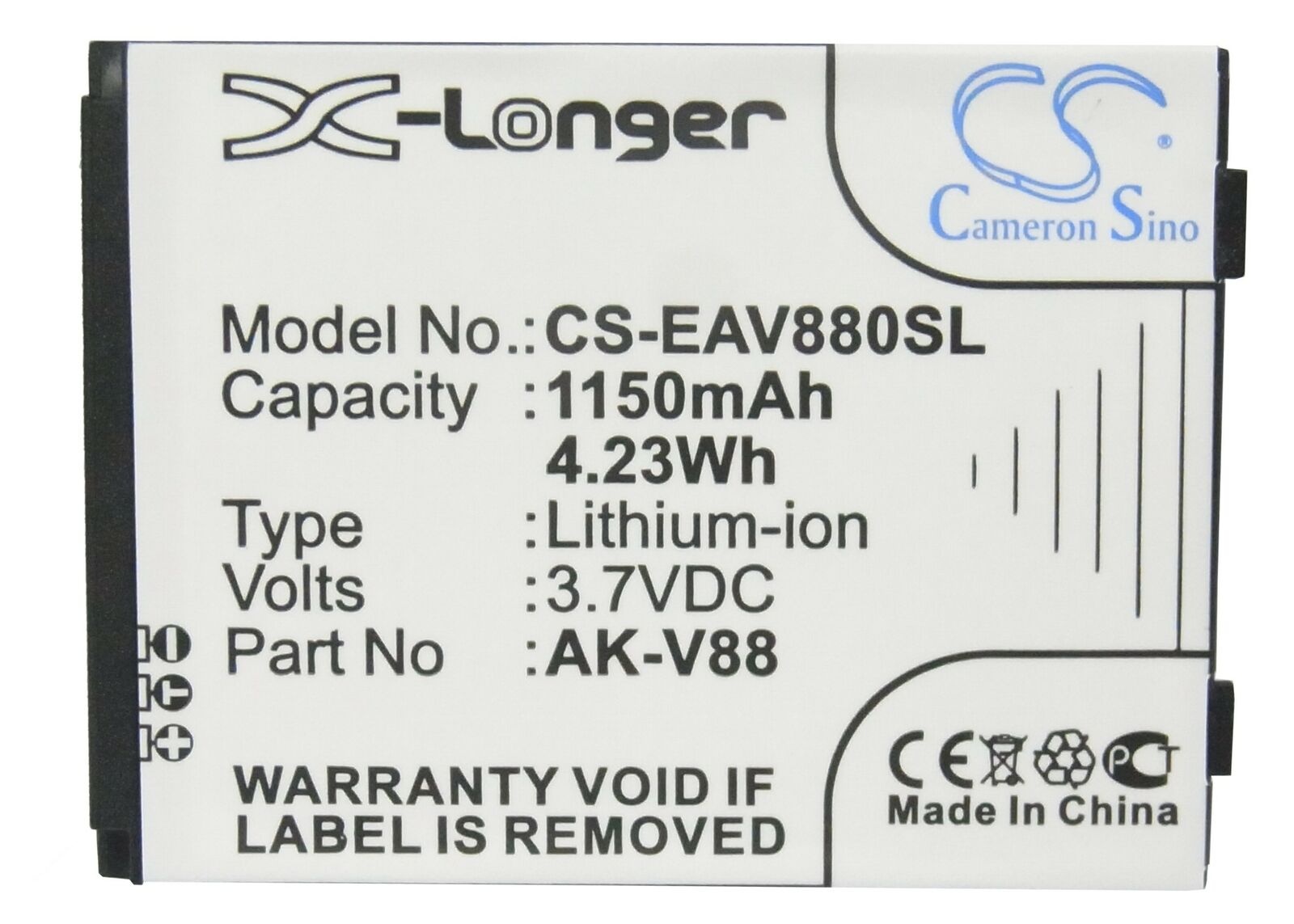 Baterija za Emporia Connect V88, AK-V88, 1150 mAh - slika 6