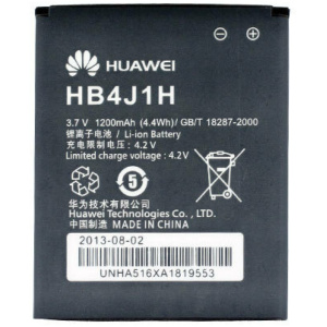 <b>Opis:</b><br><ul><li><b>Originalna baterija proizvajalca Huawei</b><br></li><li>Najsodobnejša tehnologija omogoča veliko ciklov polnjenja in praznjenja<br></li><li>Li-Ion celice so prijazne okolju, obenem pa zagotavljajo delovanje brez spominskega učinka<br></li><li>Termično stikalo ščiti baterijske celice pred pregrevanjem, prenapolnitvijo in kratkim stikom<br></li><li>Visoka kapaciteta baterije, podaljšan čas delovanja pri mirovanju naprave, zelo počasno samopraznjenje</li><li>Baterijo polnimo z originalnim ali nadomestnim polnilcem</li><li>Certifikati CE in ROHS</li></ul><br><br><p><b>Originalne oznake:</b></p><ul><li>HB4J1</li><li>HB4J1H<br></li></ul><br><br><p><b>Primerno za:</b></p><p>Huawei:</p><ul><li>Ascend Y100, C8500, C8500S, GAGA, IDEOS, Ideos X1, IDEOS X3, M835, T8100, T8300, U8120, U8150, U8150B, U8160, U8180, U8185, U8510, V845, T-Mobile Ideos X1, GagaI, Stockholm, Vodafone 845, 858, 858 Smart, V845, V858, VF858 <br></li></ul><br><b>Lastnosti:</b><ul><li>Proizvajalec: Huawei</li><li>Vrsta: Li-Ion</li><li>Napetost: 3,7 V</li><li>Kapaciteta: 1.200 mAh (4,4 Wh)</li></ul><br>