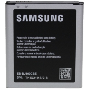 <b>Opis:</b><br><ul><li><b>Originalna baterija proizvajalca Samsung</b><br></li><li>Najsodobnejša tehnologija omogoča veliko ciklov polnjenja in praznjenja<br></li><li>Li-Ion celice so prijazne okolju, obenem pa zagotavljajo delovanje brez spominskega učinka<br></li><li>Termično stikalo ščiti baterijske celice pred pregrevanjem, prenapolnitvijo in kratkim stikom<br></li><li>Visoka kapaciteta baterije, podaljšan čas delovanja pri mirovanju naprave, zelo počasno samopraznjenje<br></li><li>Baterijo polnimo z originalnim ali nadomestnim polnilcem<br></li><li>Certifikati CE in ROHS</li></ul><br><br><p><b>Originalne oznake:</b></p><ul><li>EB-BJ100CBE<br></li></ul><br><br><p><b>Primerno za:</b></p><p>Samsung:</p><ul><li>Galaxy Galaxy J1, SM-J100D, SM-J100H, SM-J100MU, SM-J100S, Galaxy J1 4G, SM-J100H/DD</li><li>Galaxy J1 Duos, SM-J100DS, SM-J100F, SM-J100H/DS, Galaxy J1 LTE, SM-J100FN, SM-J100M, SM-J100VPP<br></li></ul><br><b>Lastnosti:</b><ul><li>Proizvajalec: Samsung</li><li>Vrsta: Li-Ion</li><li>Napetost: 3,8 V</li><li>Kapaciteta: 1.850 mAh (7,03 Wh)</li></ul><br>