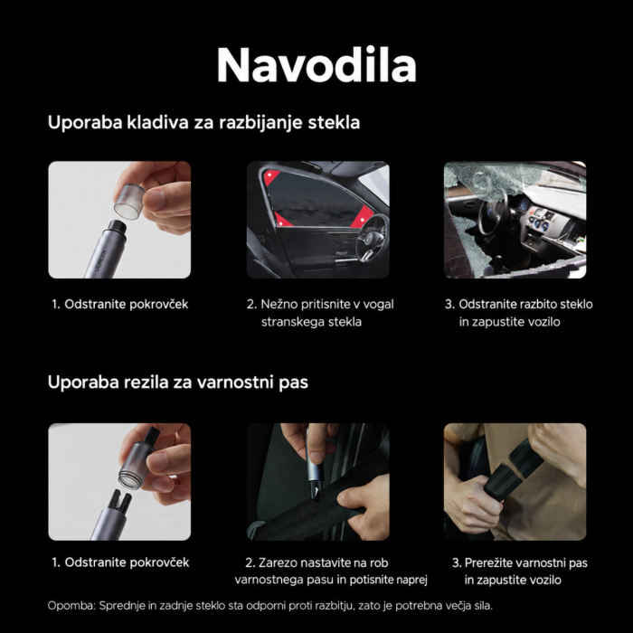 UGREEN multifunkcijsko orodje za izhod iz vozila v sili - slika 3