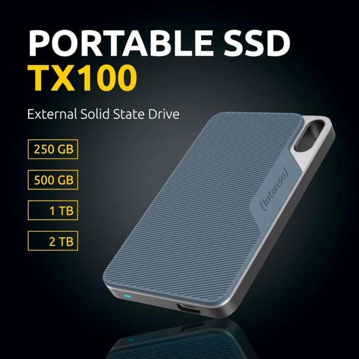 Intenso 1TB SSD TX100 500MB/s USB 3.2 Gen1x1 zunanji disk - modra - slika 2