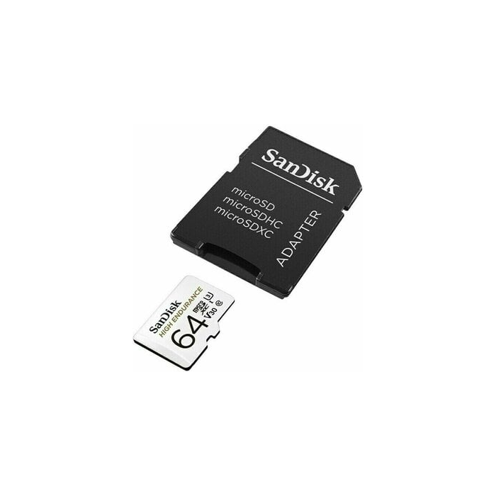 SANDISK 64GB High Endurance microSD Class 10 U3 V30 spominska kartica z adapterjem