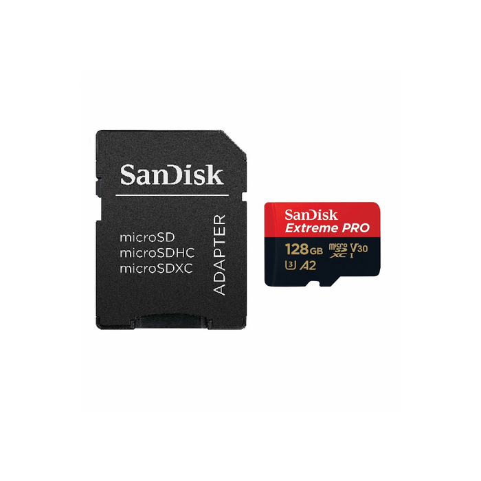 SanDisk 128GB Extreme PRO microSDXC UHS-I spominska kartica z adapterjem - slika 3