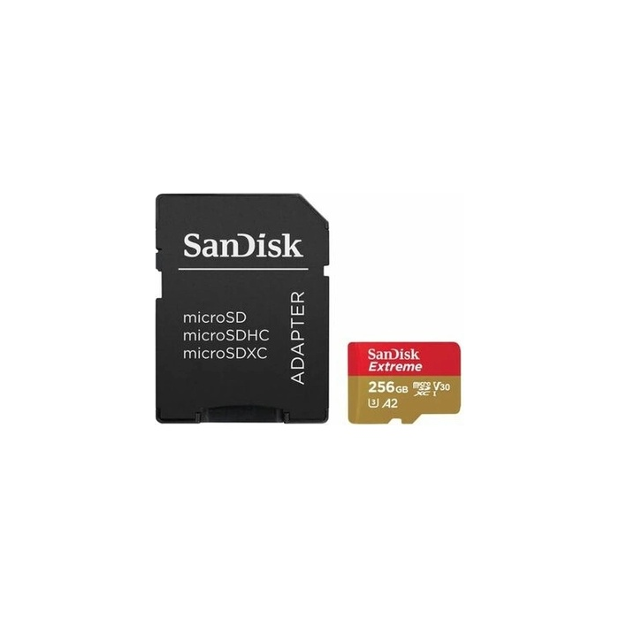 SANDISK 256GB Extreme microSDXC UHS-I spominska kartica z adapterjem - slika 3