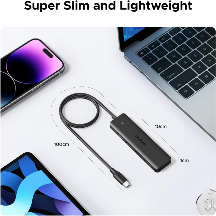 Ugreen USB-C Hub s 4x USB-A priključki, 1M - slika 3