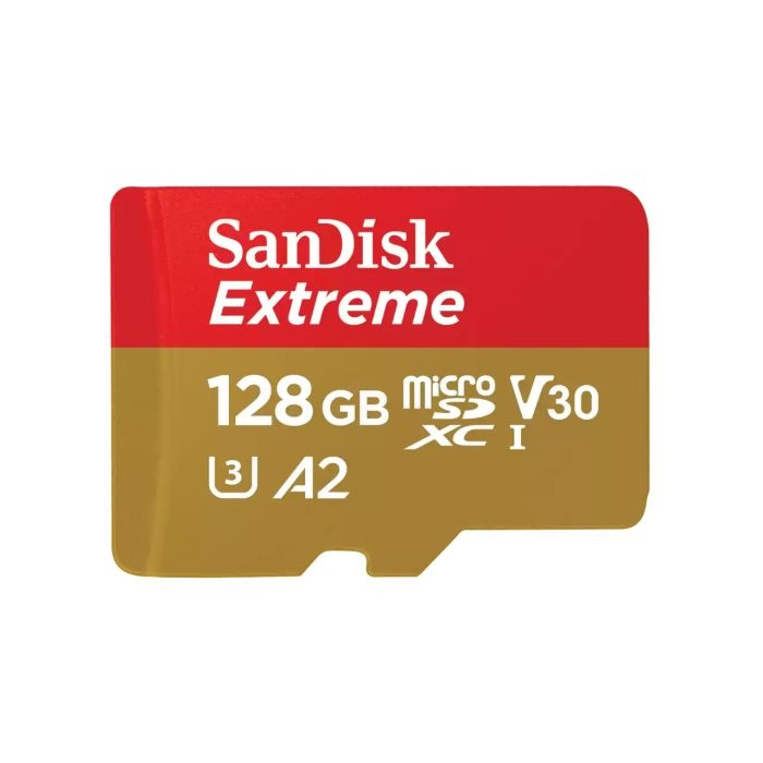 SANDISK Extreme microSDXC 128GB + SD Adapter 190MB/s & 90MB/s A2 C10 V30 UHS-I U3 - slika 3