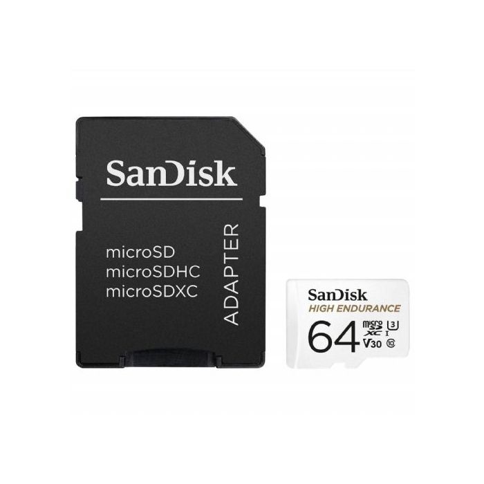 SANDISK 64GB High Endurance microSD Class 10 U3 V30 spominska kartica z adapterjem - slika 3