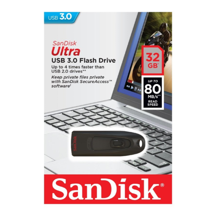 Sandisk Ultra 32GB USB3.0 črn spominski ključek - slika 3
