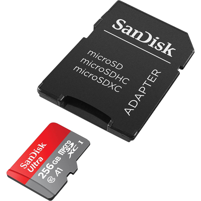 SANDISK 256GB Ultra microSD UHS-I spominska kartica z adapterjem