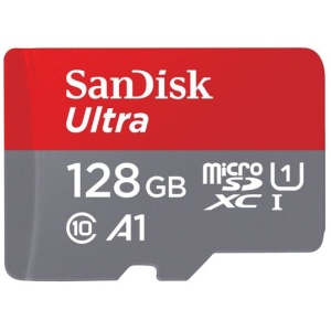 SANDISK Ultra microSDXC 128GB + SD Adapter 100MB/s Class 10 UHS-I