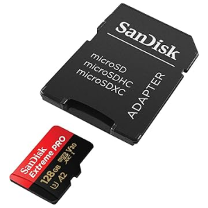 SanDisk 128GB Extreme PRO microSDXC UHS-I spominska kartica z adapterjem