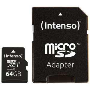 Intenso 64GB microSDXC UHS-I Class 10 Premium spominska kartica