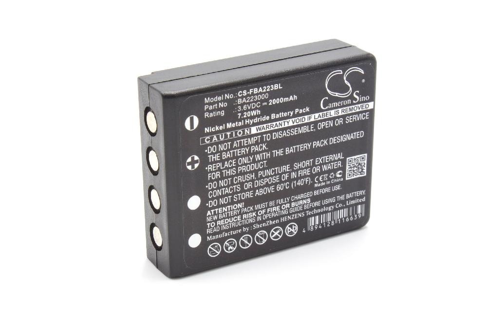 Baterija za HBC Radiomatic BA223031 / BA223001, črna, 2000 mAh - slika 2