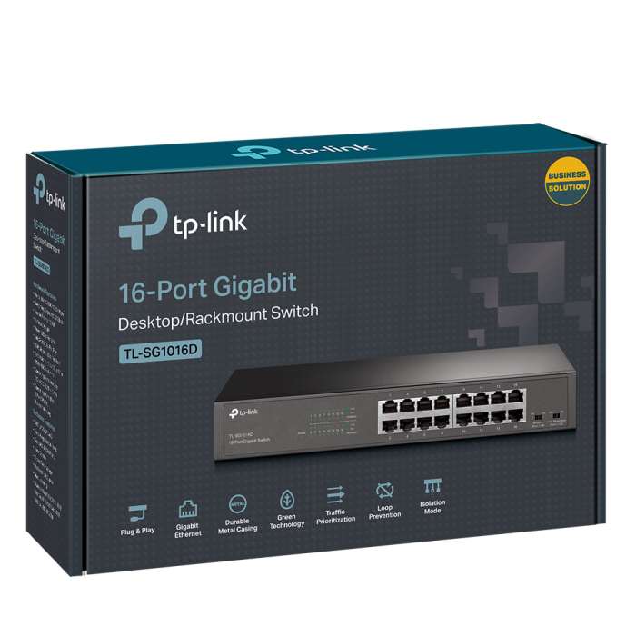 TP-Link mrežno stikalo 16 port TL-SG1016DE Gigabit stikalo/switch - slika 3