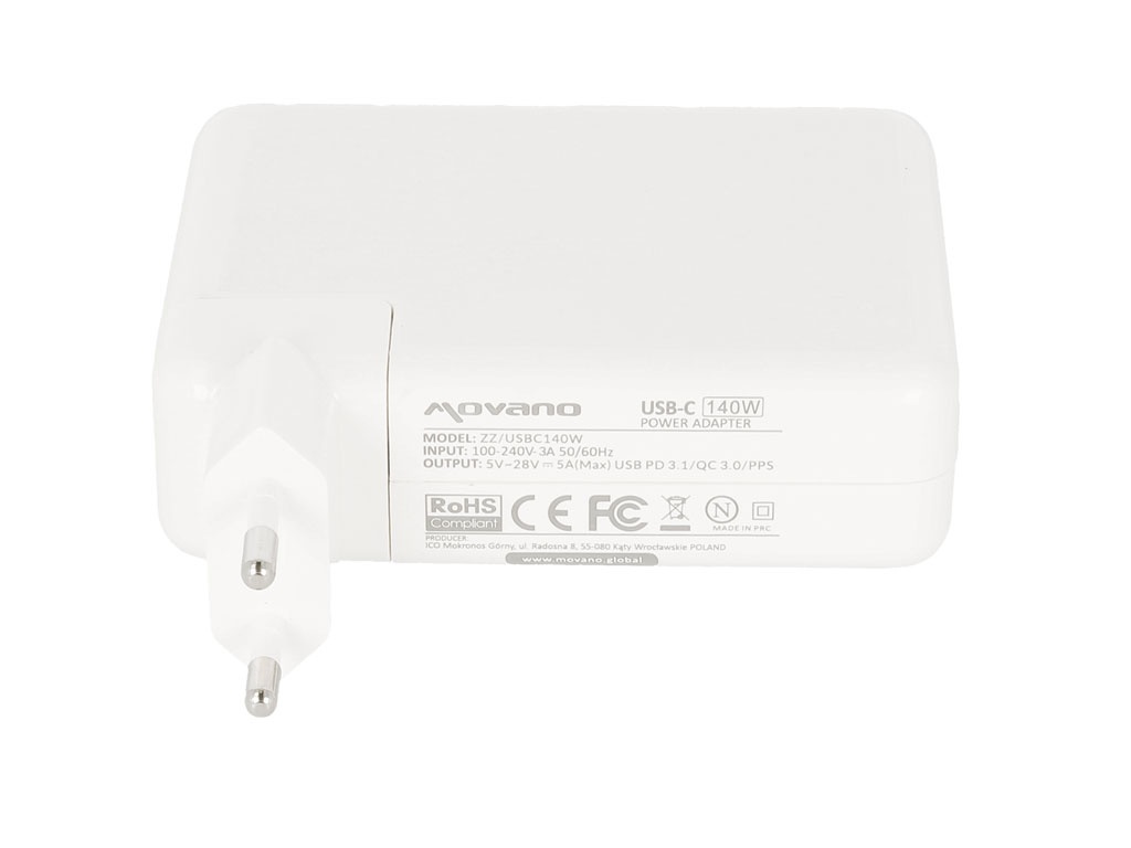 Polnilec za naprave s priključkom USB-C, s kablom USB-C, 140W - slika 3