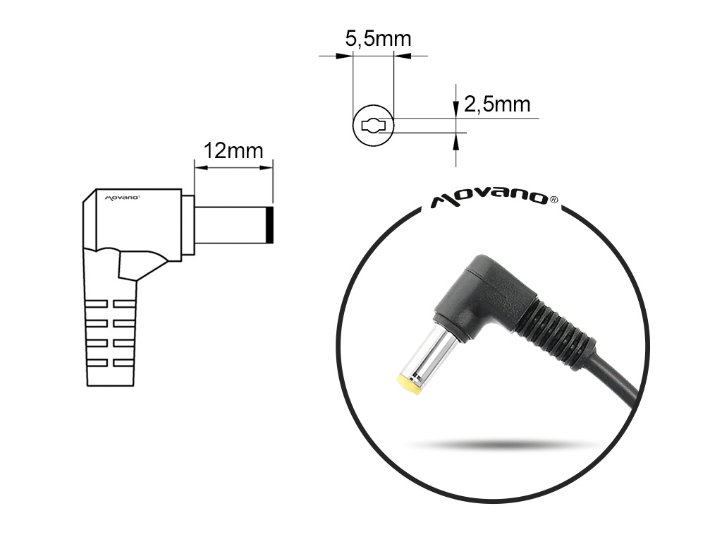 Polnilec za prenosnike Asus / Medion / MSI, 150W / 19,5V / 7,7A / 5,5mm x 2,5mm - slika 7