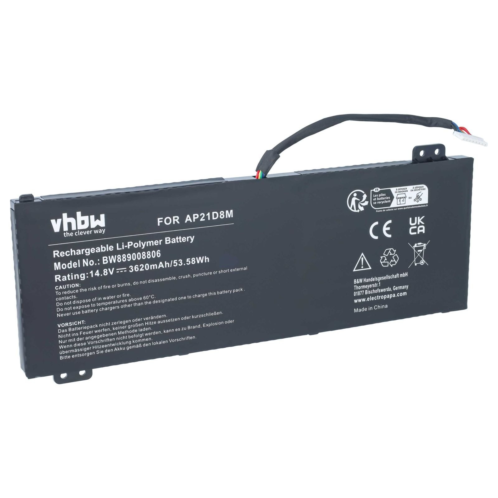 Baterija za Acer Aspire 7 A715 / ConceptD 3 CN315 / Nitro 5 AN515, 3620 mAh - slika 2