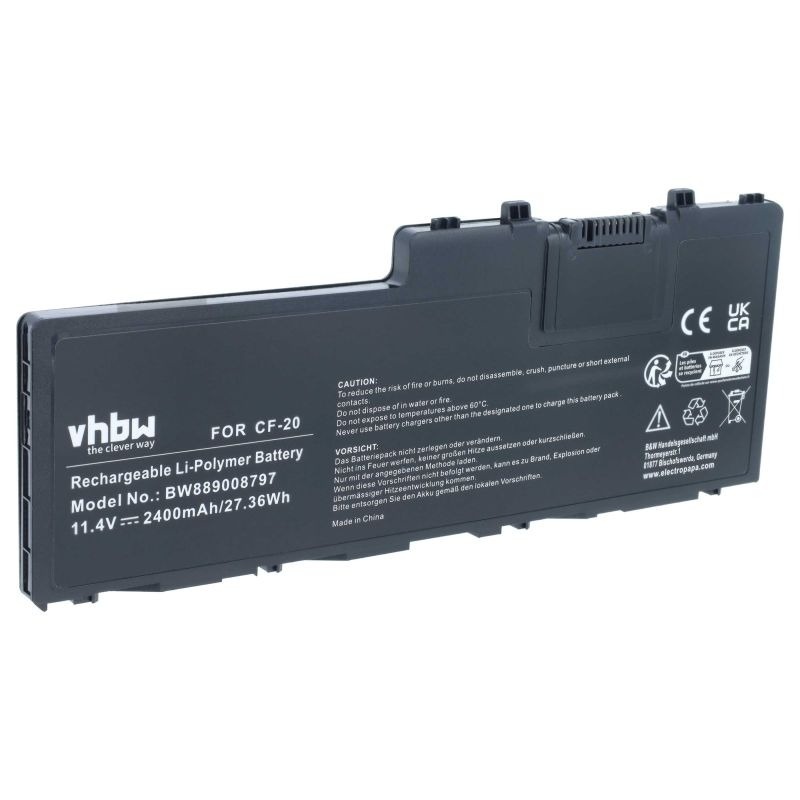 Baterija za Panasonic Toughbook CF-20 / Toughbook FZ-A / Toughpad FZ-A, CF-VZSU0QQ, 2400 mAh - slika 2