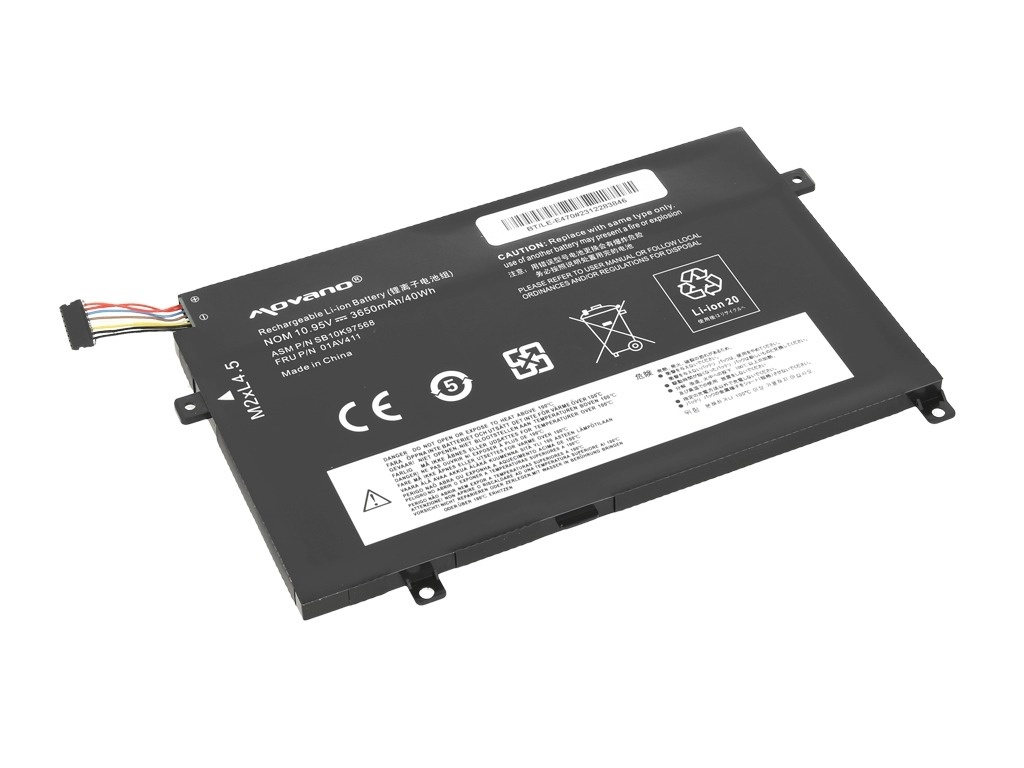 Baterija za Lenovo Thinkpad E470 / E475, 3650 mAh - slika 2
