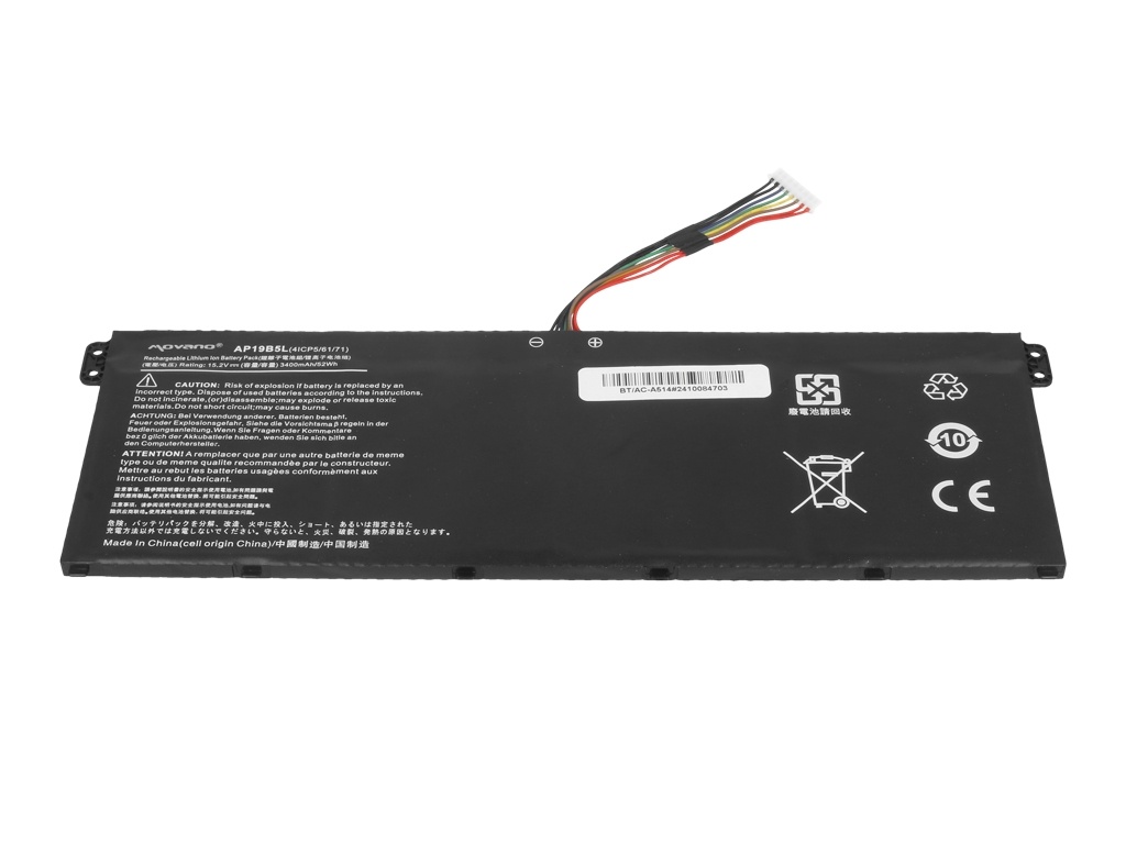 Baterija za Acer Aspire 5 A514 / TravelMate P2 TMP214 / Swift 3 SF314, AP19B5L, 3400 mAh - slika 3