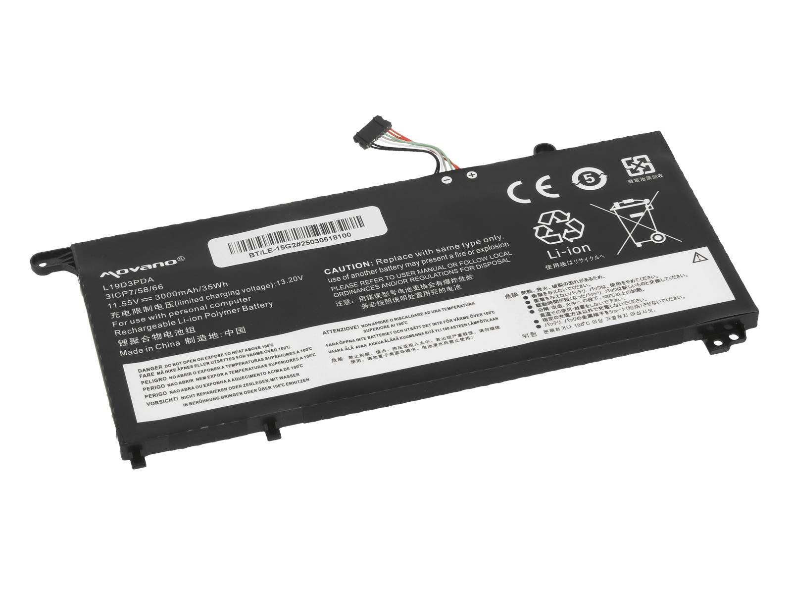 Baterija za Lenovo ThinkBook 14 G2 / 14 G3 / 14 G4 / 15 G2 / 15 G3 / 15 G4, 3000 mAh - slika 3