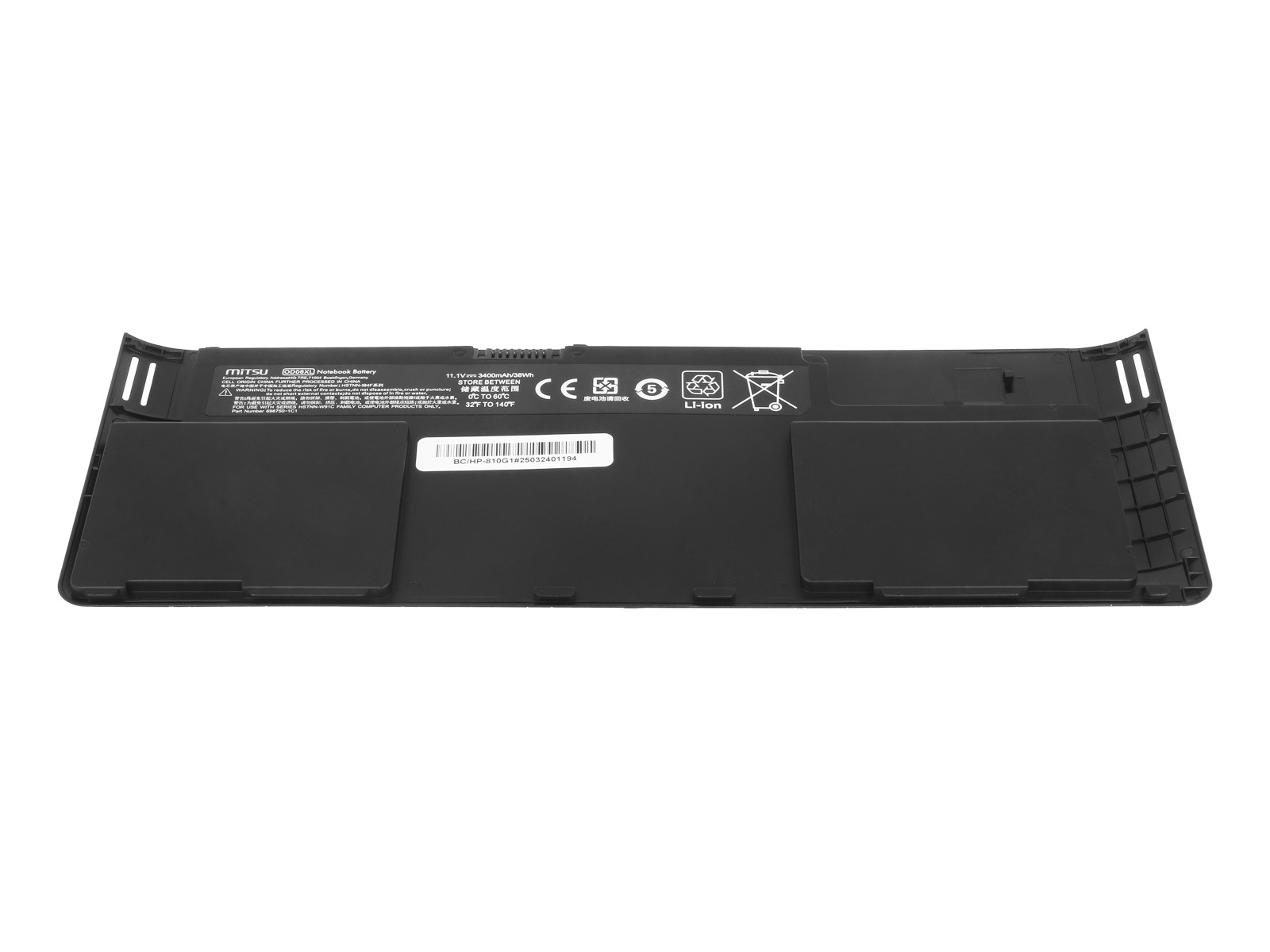 Baterija za HP EliteBook Revolve 810 / 810 G1 / 810 G2 / 810 G3, OD06XL, 3400 mAh - slika 3