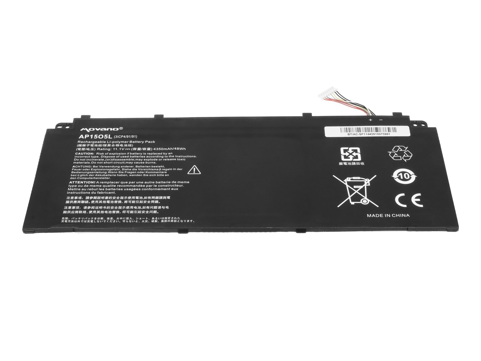 Baterija za Acer Spin 5 SP513 / Swift 1 SF114 / Swift 5 SF515, 4350 mAh - slika 3