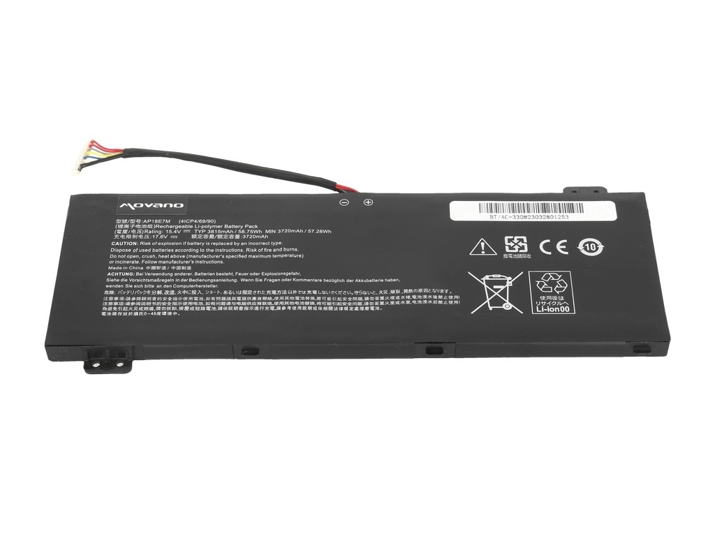 Baterija za Acer Aspire 7 715 / Nitro 5 AN515 / Predator Helios 300 PH317, 3815 mAh - slika 3