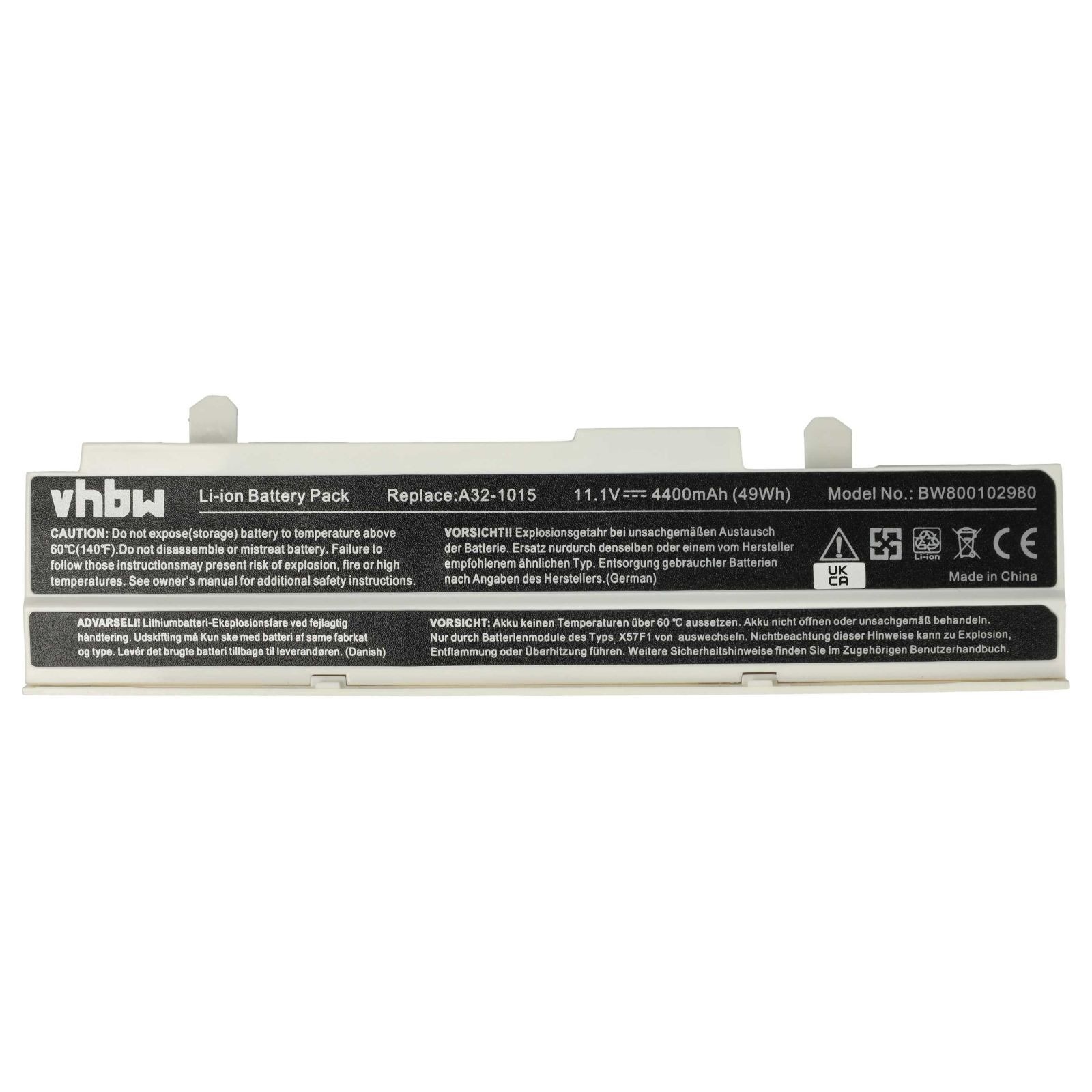 Baterija za Asus Eee PC 1011 / 1015 / 1016, bela, 4400 mAh - slika 4