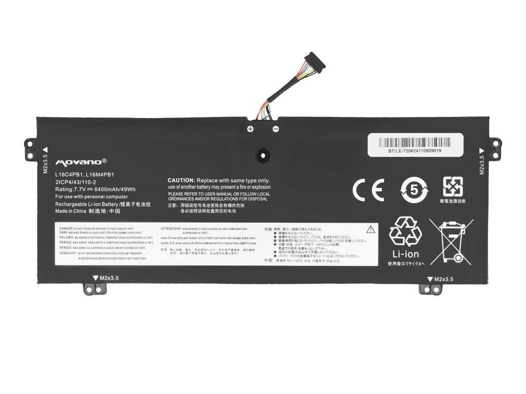 Baterija za Lenovo Yoga 720-13IKB / 730-13IKB, 6400 mAh - slika 5