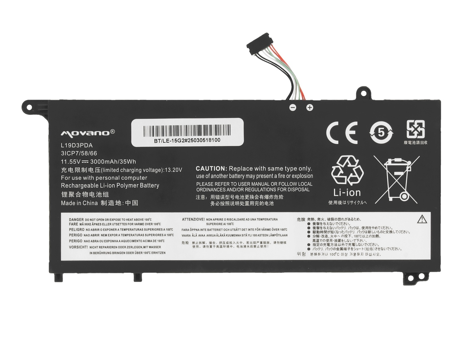Baterija za Lenovo ThinkBook 14 G2 / 14 G3 / 14 G4 / 15 G2 / 15 G3 / 15 G4, 3000 mAh - slika 5