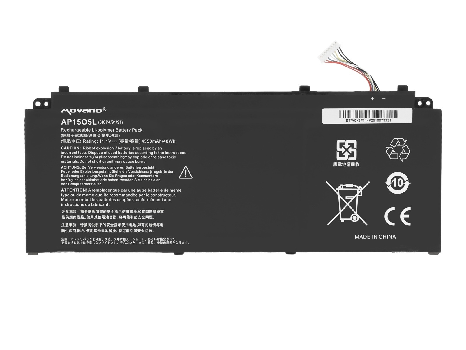 Baterija za Acer Spin 5 SP513 / Swift 1 SF114 / Swift 5 SF515, 4350 mAh - slika 5