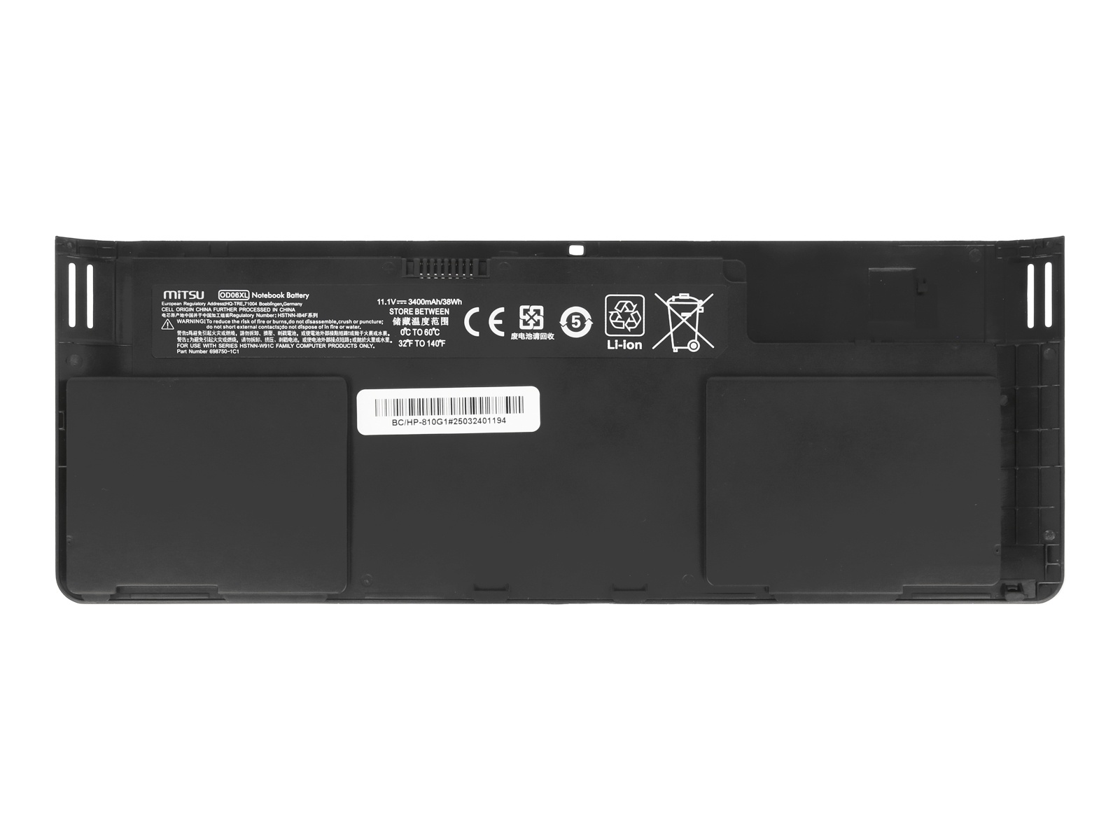Baterija za HP EliteBook Revolve 810 / 810 G1 / 810 G2 / 810 G3, OD06XL, 3400 mAh - slika 5