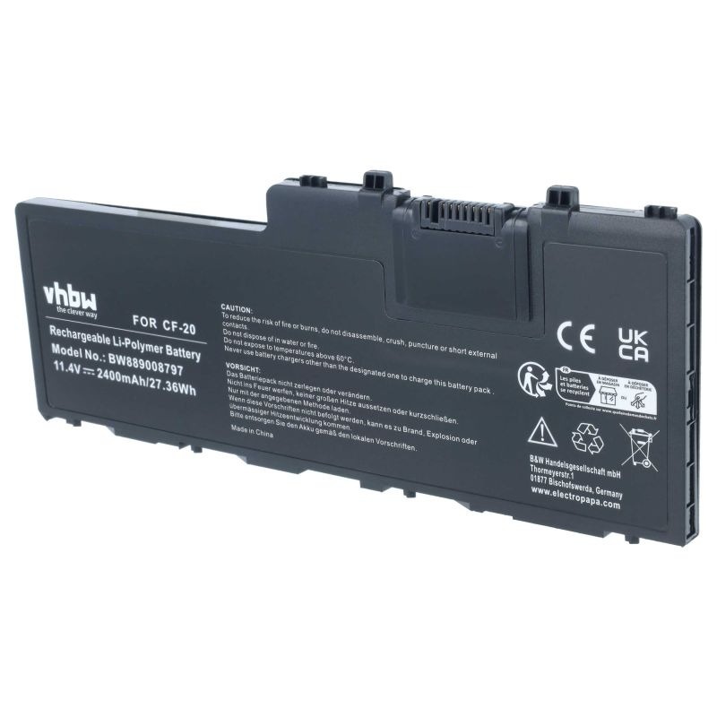 Baterija za Panasonic Toughbook CF-20 / Toughbook FZ-A / Toughpad FZ-A, CF-VZSU0QQ, 2400 mAh - slika 6