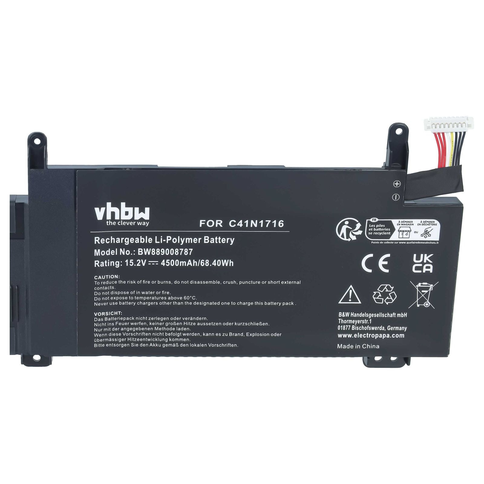 Baterija za Asus GL703 GM / GL703GS, C41N1716, 4500 mAh - slika 6