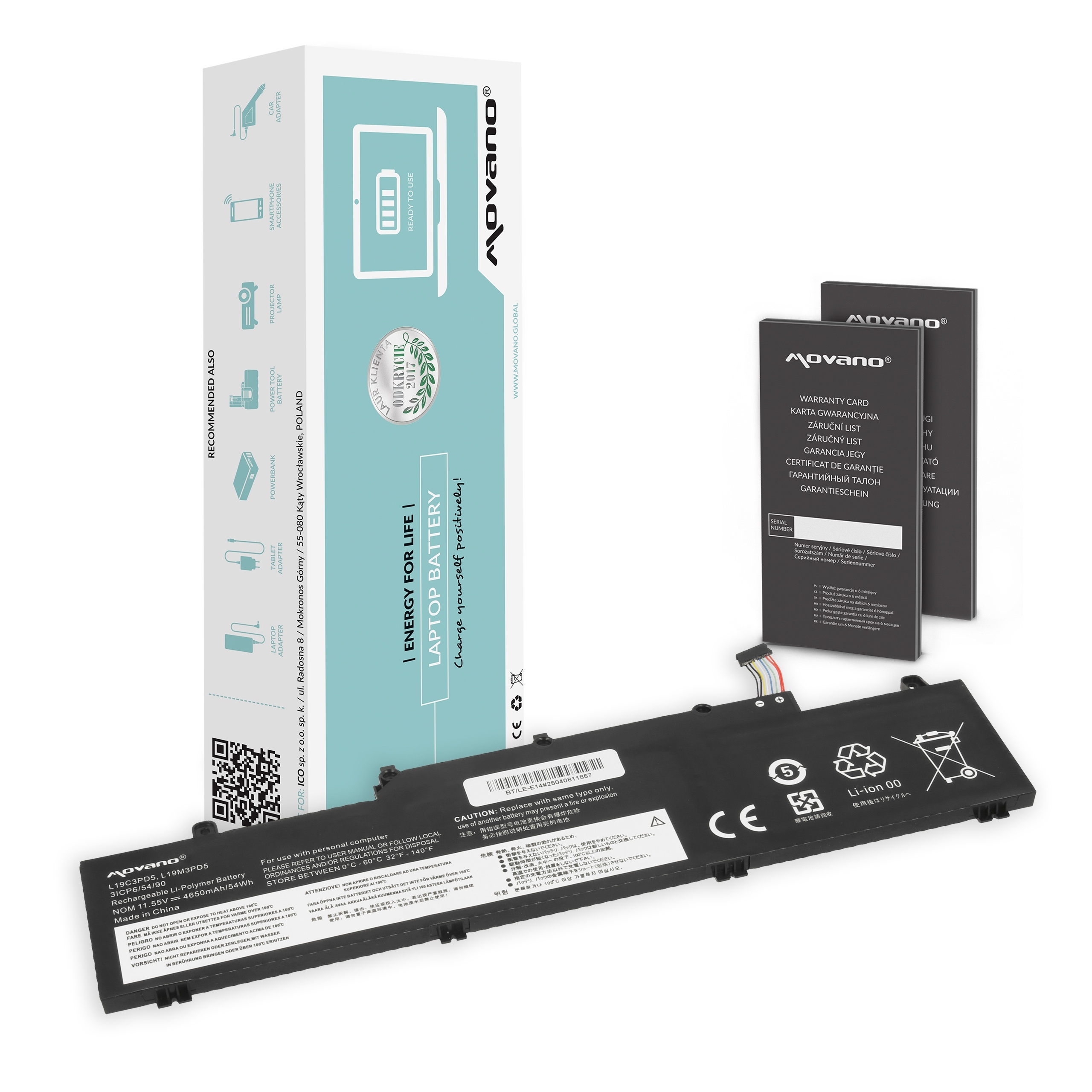 Baterija za Lenovo ThinkPad E14 Gen. 2 / E15 Gen. 2, 4650 mAh - slika 6