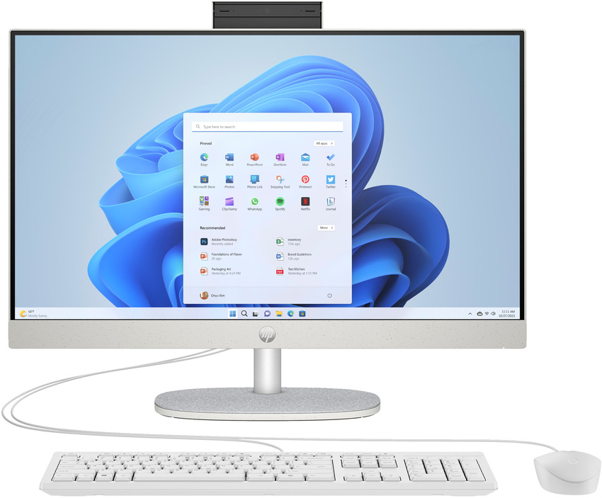 Intel Core Ultra 5 125U (1,3 GHz), 16 GB DDR5-5600, SSD 512 GB M.2 PCIe NVMe, 60,45 cm (23,8'') FHD (1920x1080) UWVA LED IPS 60Hz, Intel Graphics (IGP), HDMI, 1x USB-C 3.2 Gen1 (5Gbps), 2x USB-A 3.2 Gen1 (5Gbps), 2x USB-A 2.0, Wi-Fi 6, Bluetooth 5.3, Webcam, Wireless Kbd., Microsoft Windows 11 Home (64-bit)