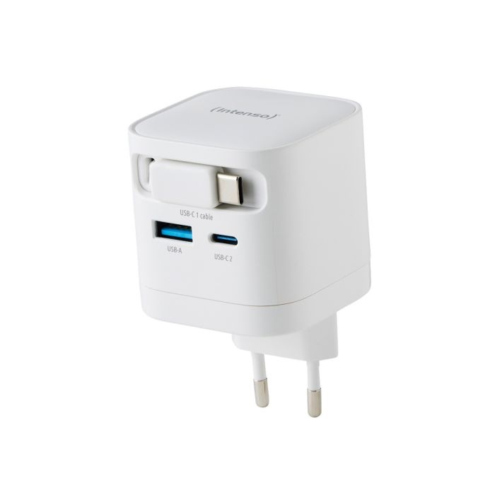 Intenso 65W GaN napajalnik z vgrajenim kablom USB-C